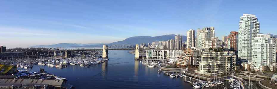 Panoramic image of Vancouver City
